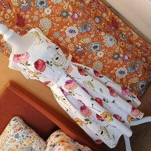 AMAZING VINTAGE FLORAL Z 14 DANNY AND NICOLE PLEATED DRESS ANKLE LENGTH